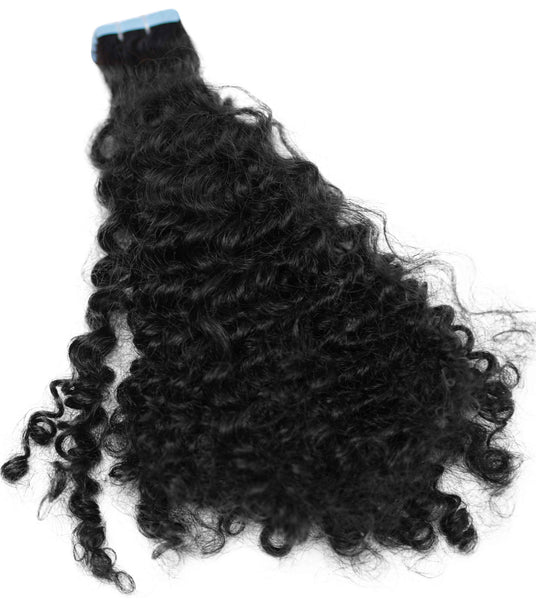 Raw Cambodian Curly Tape Ins ( 20 Pieces = 1 Bundle)